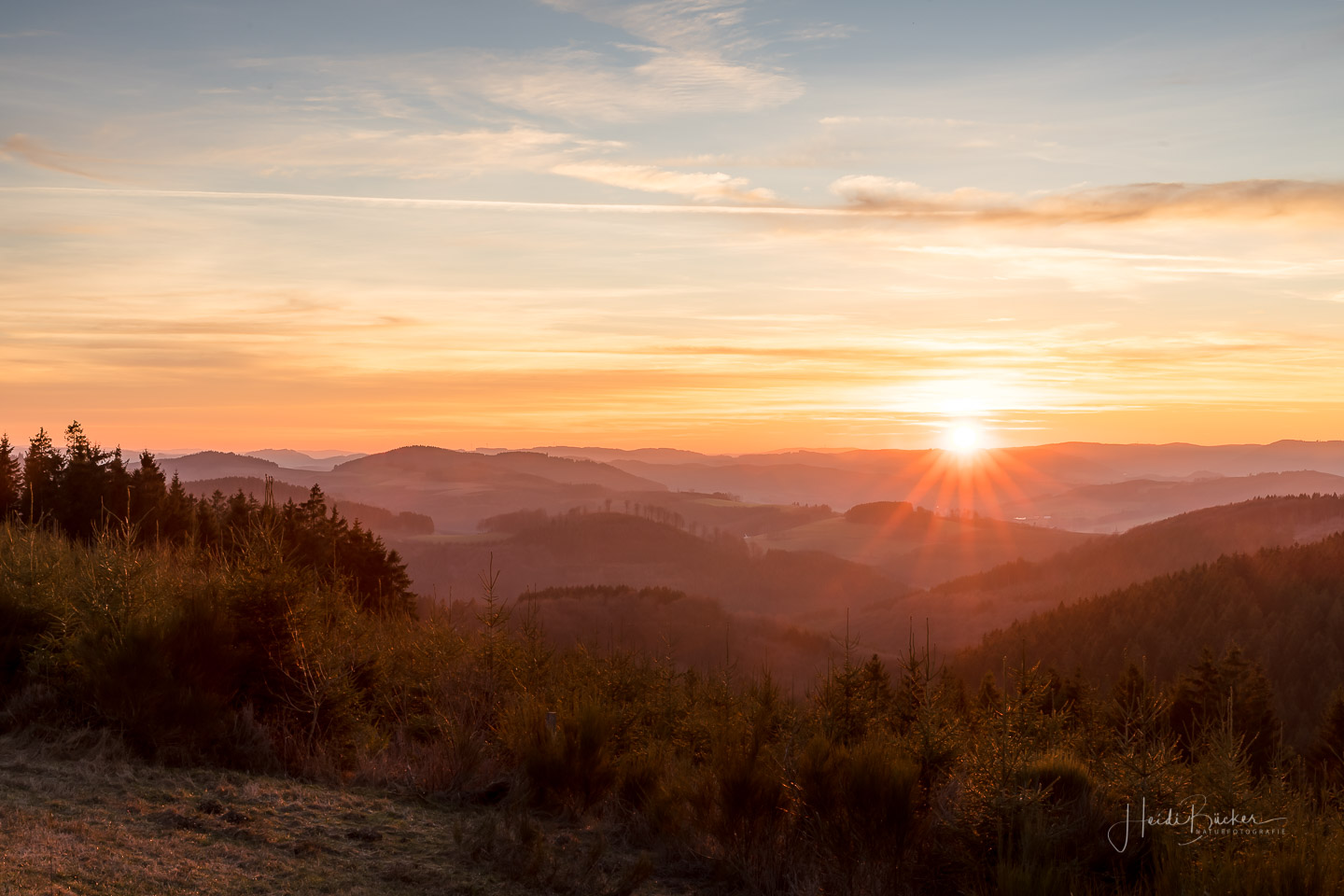 Sonnenuntergang im Sauerland