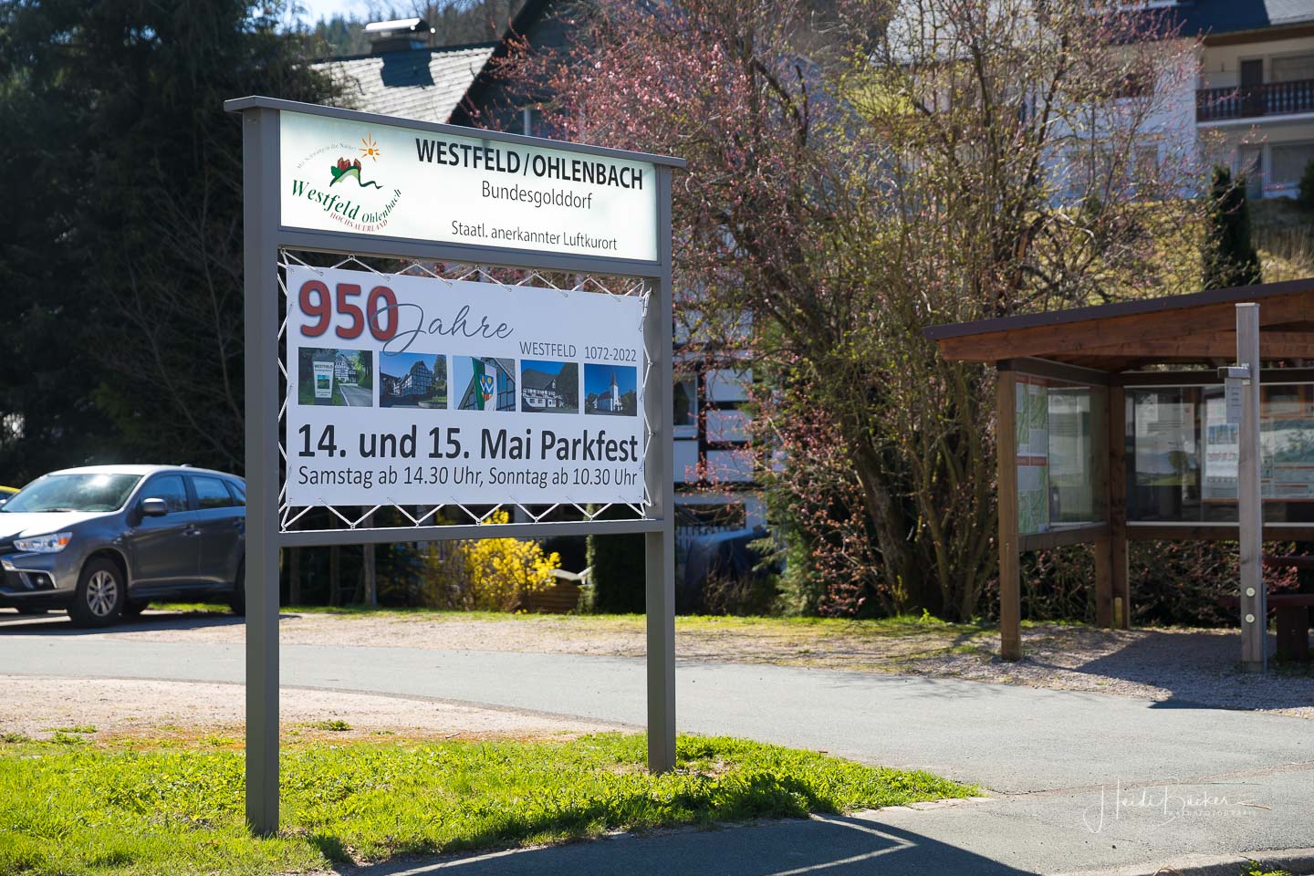 Hinweisschild in Westfeld 1