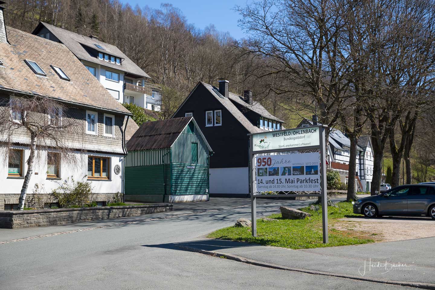 Hinweisschild in Westfeld 2