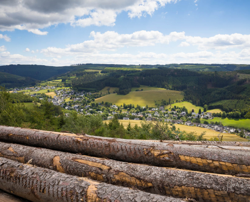 Aussicht vom Wesenberg auf Westfeld Aussicht vom Wesenberg auf Westfeld